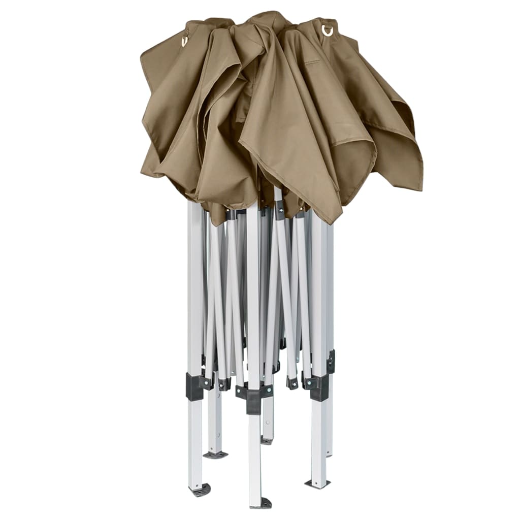 Partytent Inklapbaar Zeshoekig 3,6X3,1 M 220 G/M² Taupe