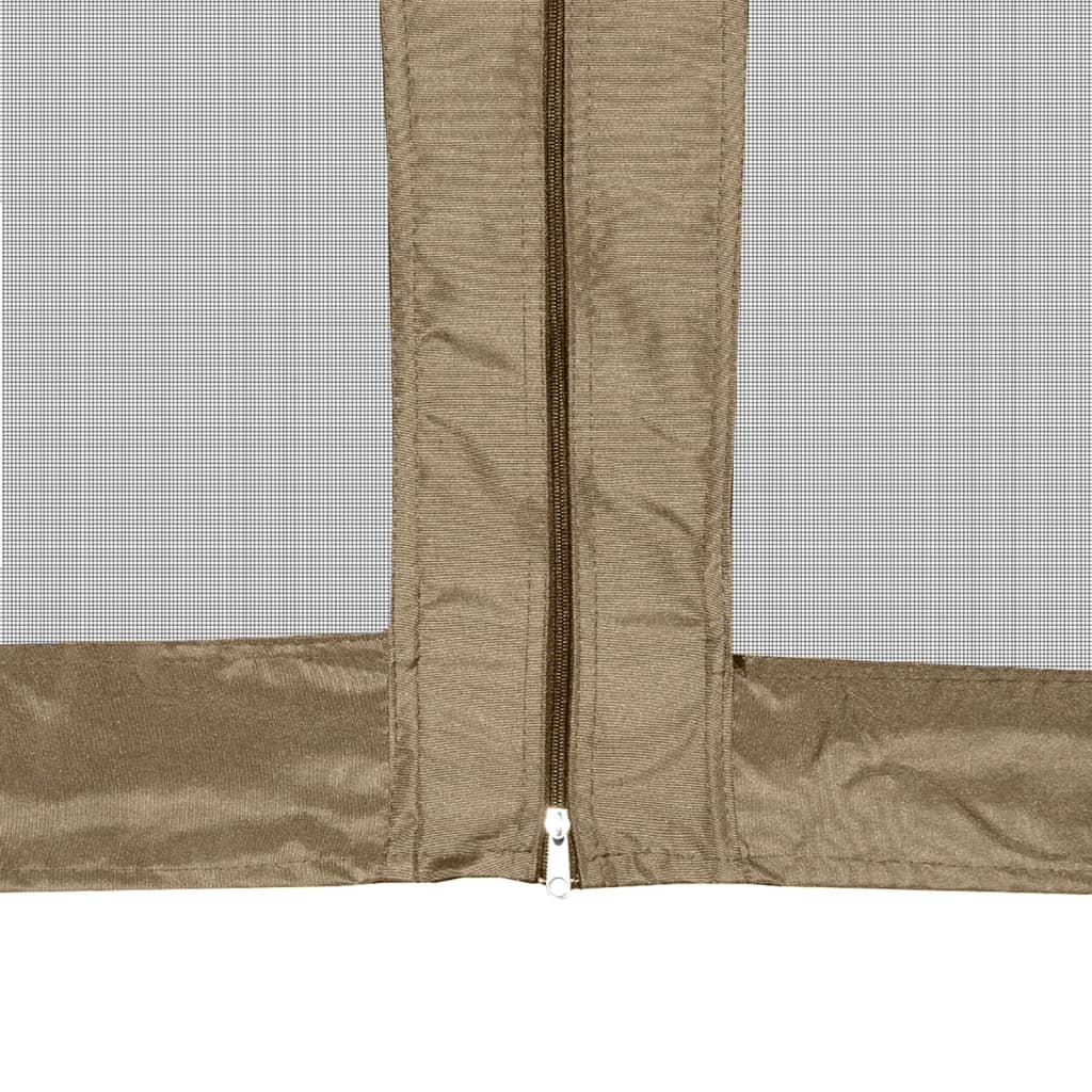 Partytent Met Wanden Zeshoekig 3,6X3,1 M 220 G/M² Taupe