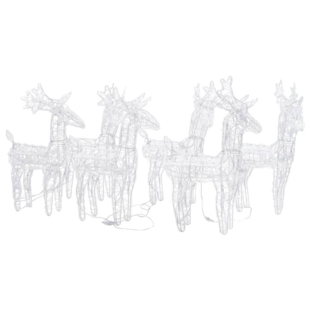 Kerstrendieren 6 st 240 LED's acryl meerkleurig