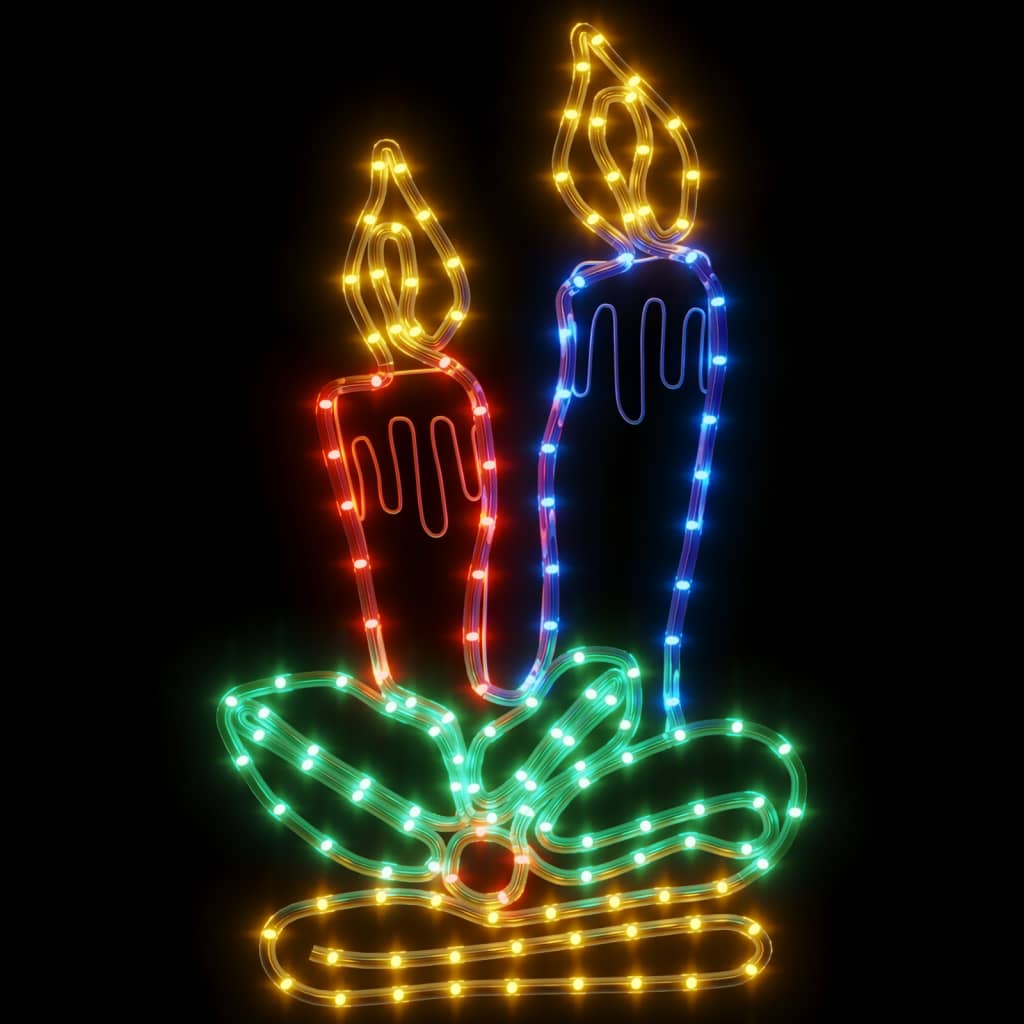 Kerstfiguren kaarsen met 144 LED's 3 st 70x42 cm