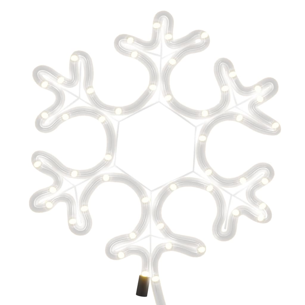 Kerstfiguur sneeuwvlok met LED's 3 st 27x27 cm warmwit