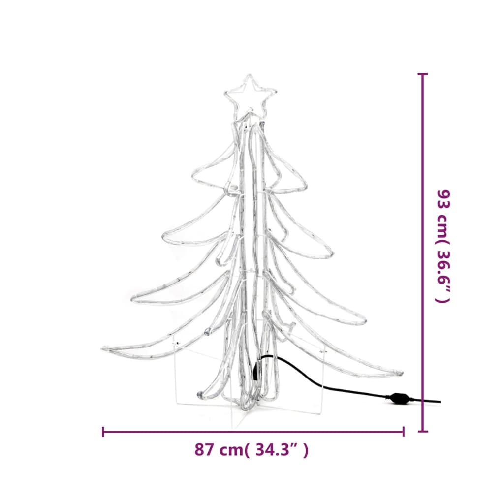 Kerstfiguur Boom 3 St Inklapbaar Met Led's 87X87X93 Cm Warmwit 3