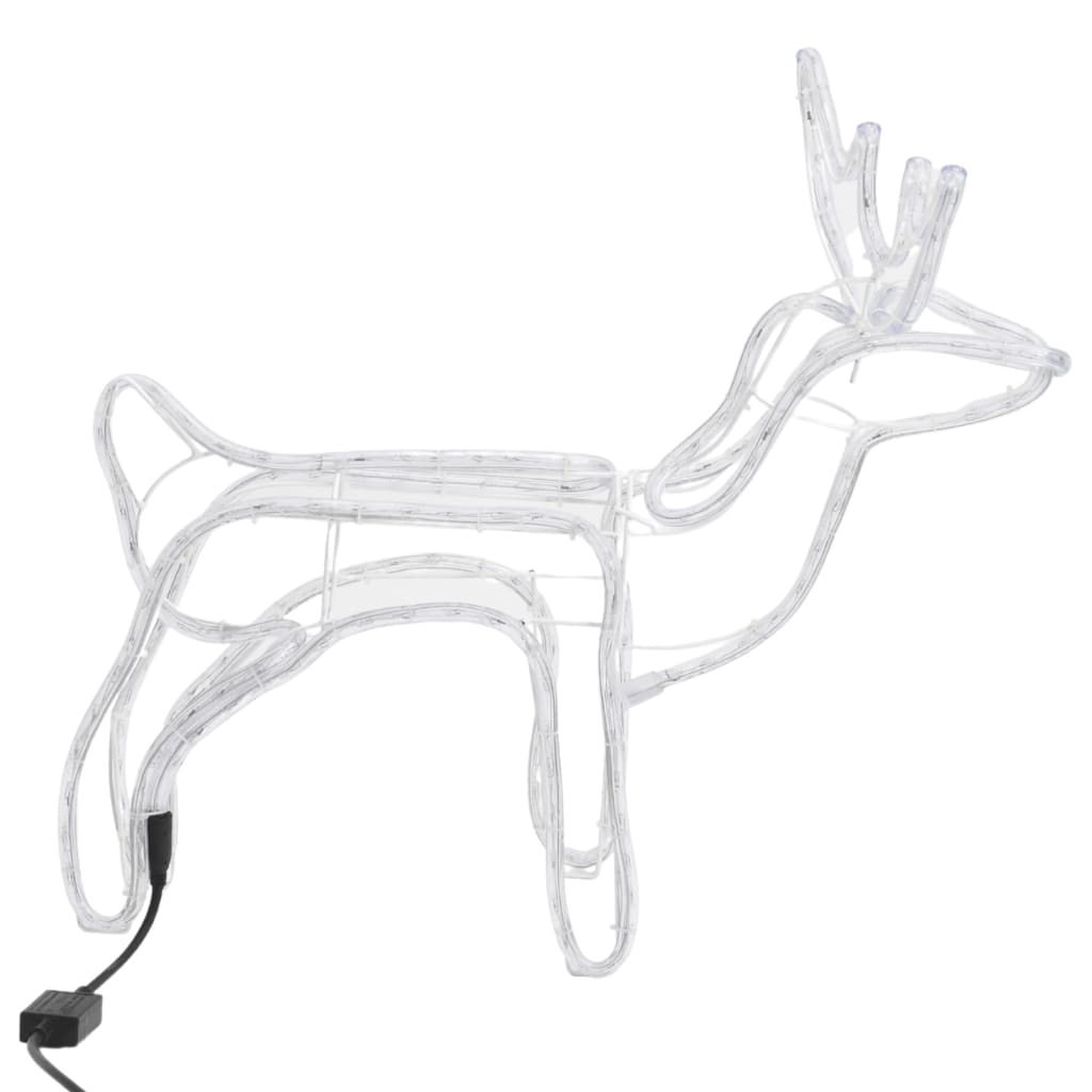 Kerstfiguur rendier 2 st 60x30x60 cm warmwit