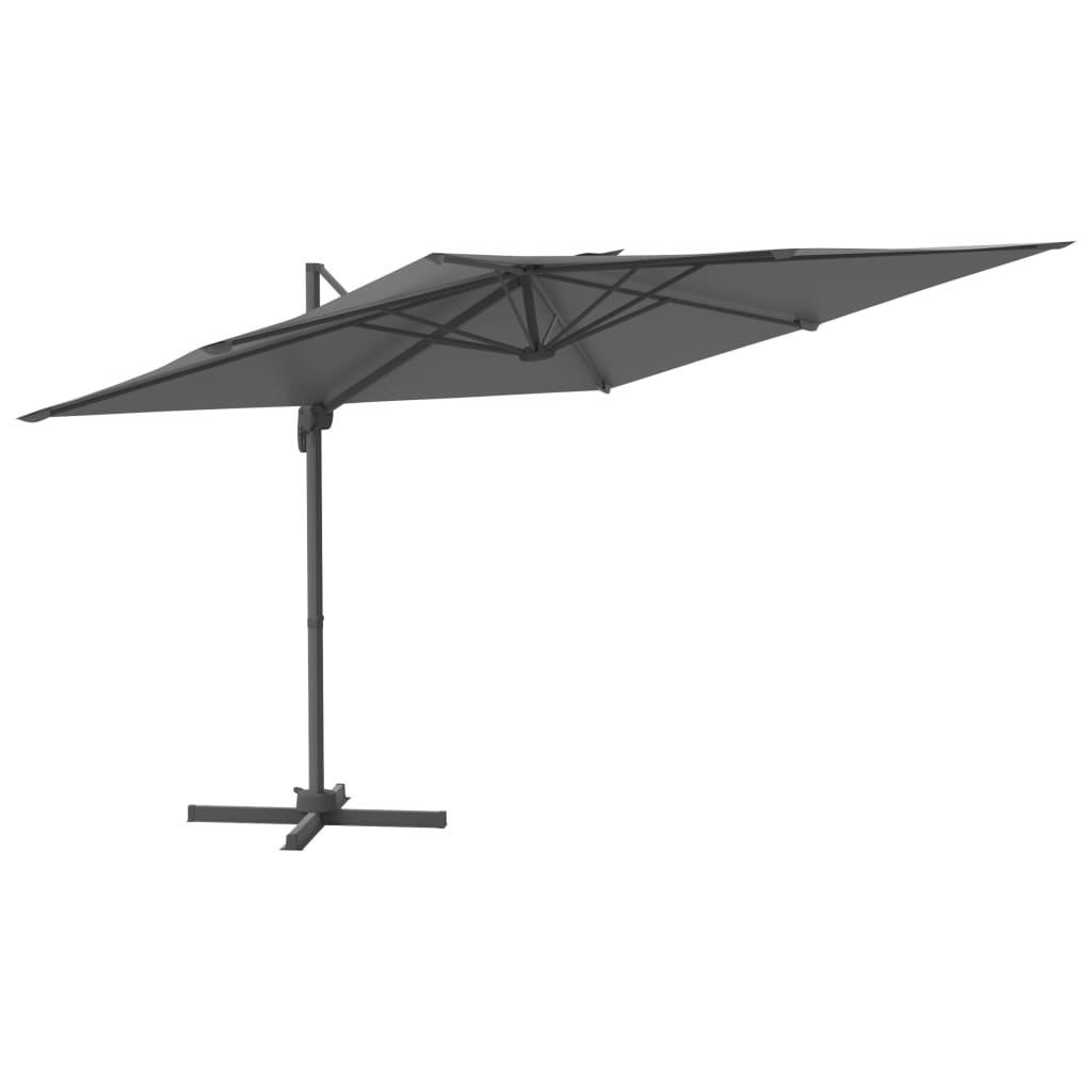 Zweefparasol Met Aluminium Paal 400X300 Cm Antracietkleurig