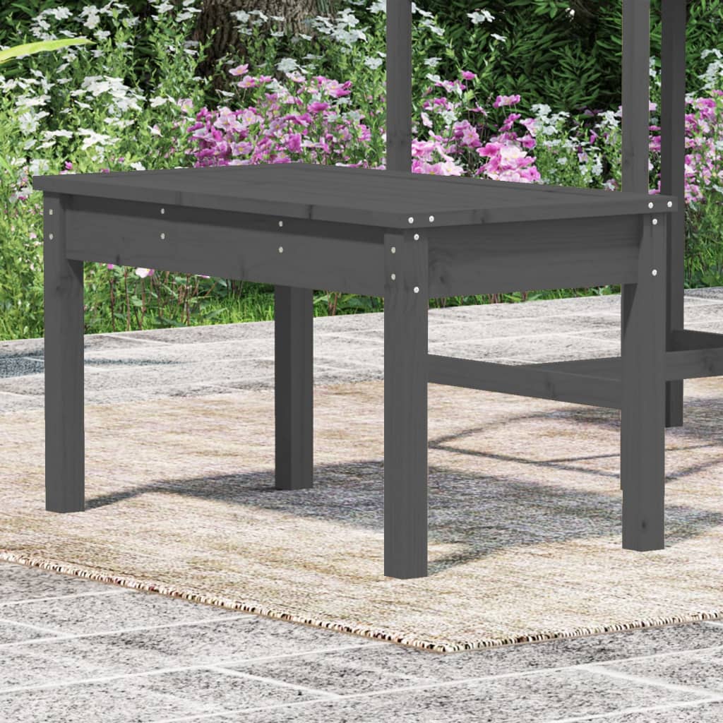 Tuinbank 80X44X45 Cm Massief Grenenhout Grijs 1 80 x 44 x 45 cm Grijs grenenhout