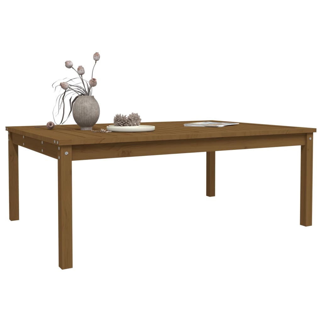 Tuintafel 121X82,5X45 Cm Massief Grenenhout Honingbruin 121 x 82.5 x 45 cm Honingbruin grenenhout