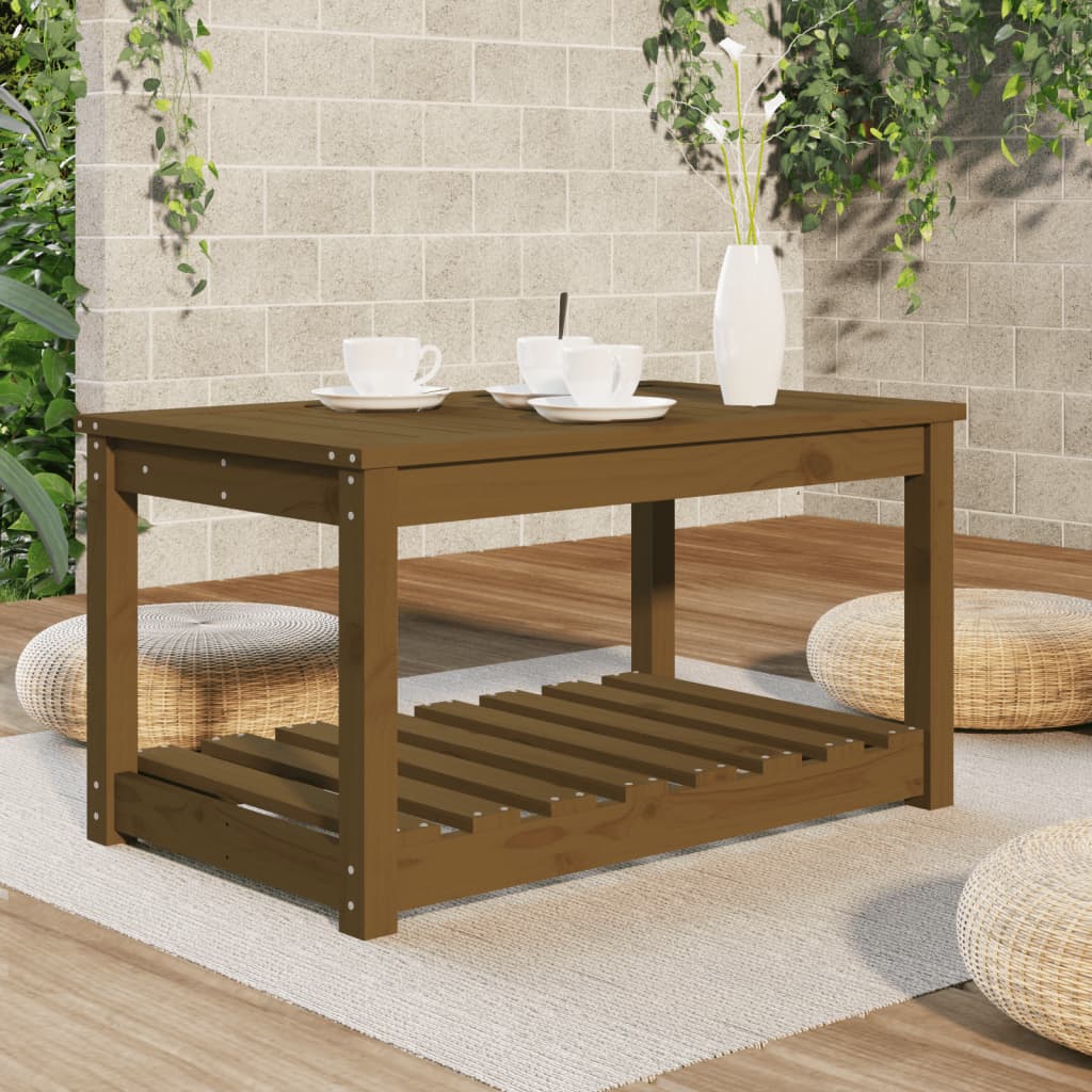 Tuintafel 82,5X50,5X45 Cm Massief Grenenhout Honingbruin 1 82.5 x 50.5 x 45 cm Honingbruin grenenhout