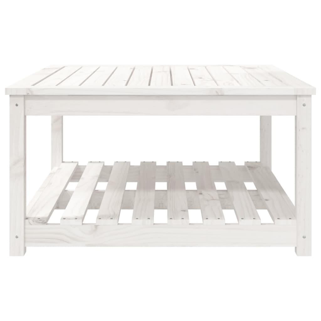 Tuintafel 82,5X82,5X45 Cm Massief Grenenhout Wit 1 82.5 x 82.5 x 45 cm Wit grenenhout