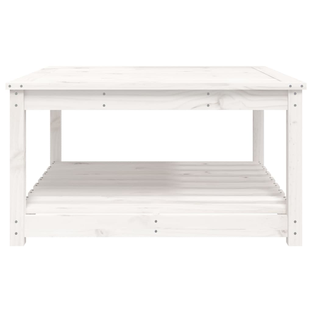 Tuintafel 82,5X82,5X45 Cm Massief Grenenhout Wit 1 82.5 x 82.5 x 45 cm Wit grenenhout