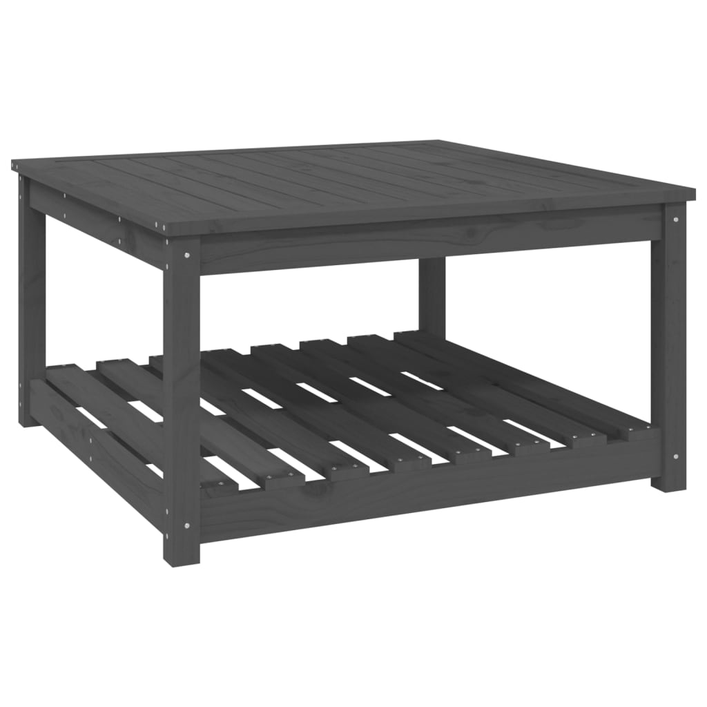 Tuintafel 82,5X82,5X45 Cm Massief Grenenhout Grijs 1 82.5 x 82.5 x 45 cm Grijs grenenhout