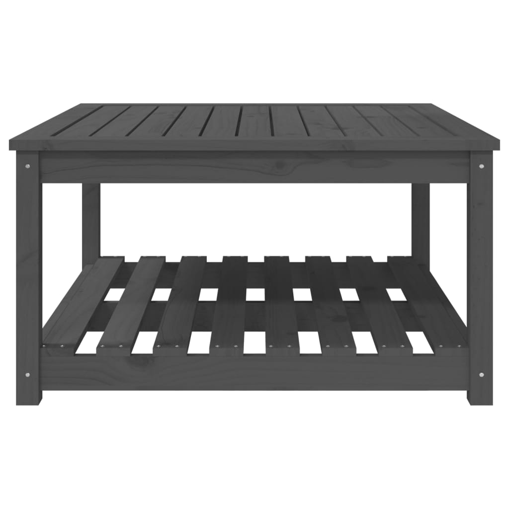 Tuintafel 82,5X82,5X45 Cm Massief Grenenhout Grijs 1 82.5 x 82.5 x 45 cm Grijs grenenhout