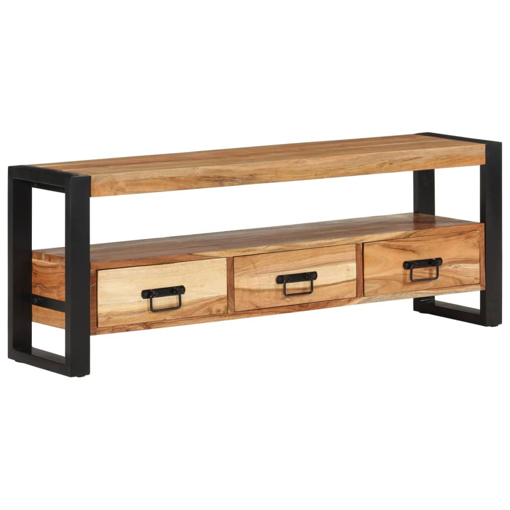 Tv-Meubel 120X30X45 Cm Massief Acaciahout