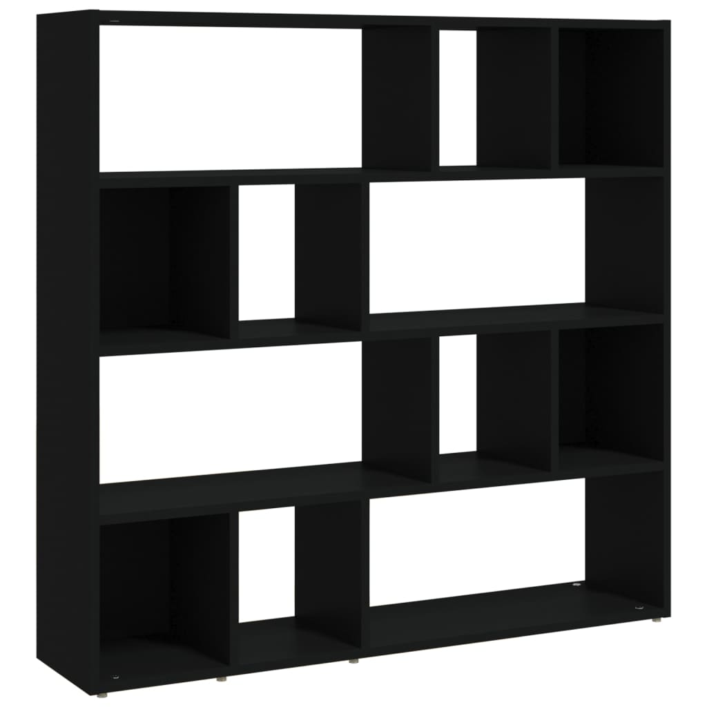 Boekenkast/kamerscherm 105x24x102 cm zwart