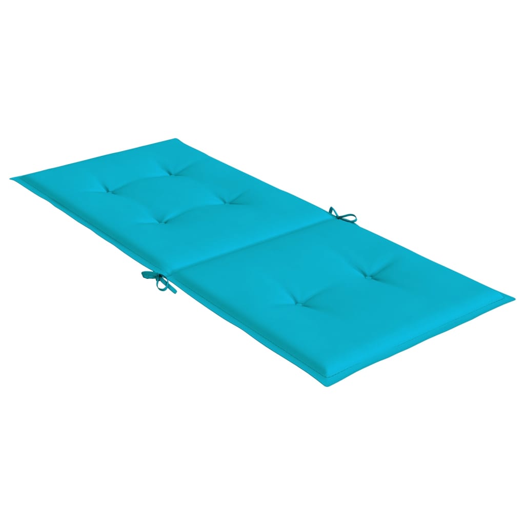 Stoelkussens Hoge Rug Stof 2 120 x 50 x 3 cm Turquoise