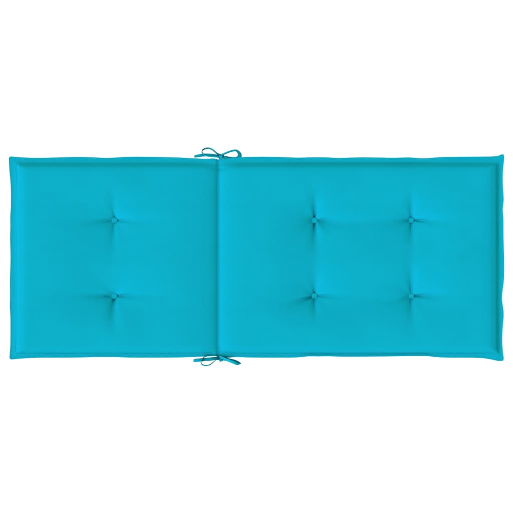 Stoelkussens Hoge Rug Stof 2 120 x 50 x 3 cm Turquoise