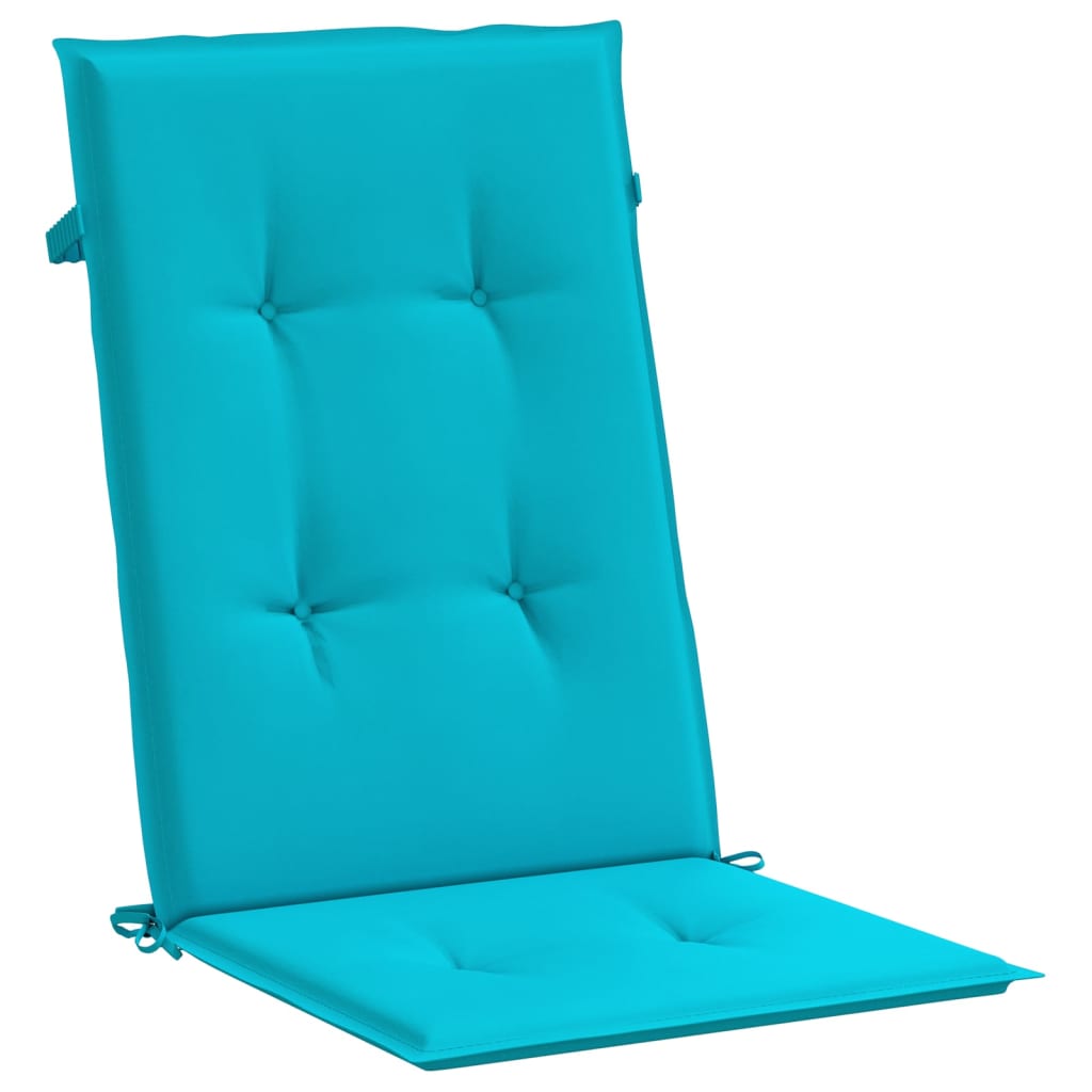 Stoelkussens Hoge Rugleuning Stof 6 120 x 50 x 3 cm Turquoise