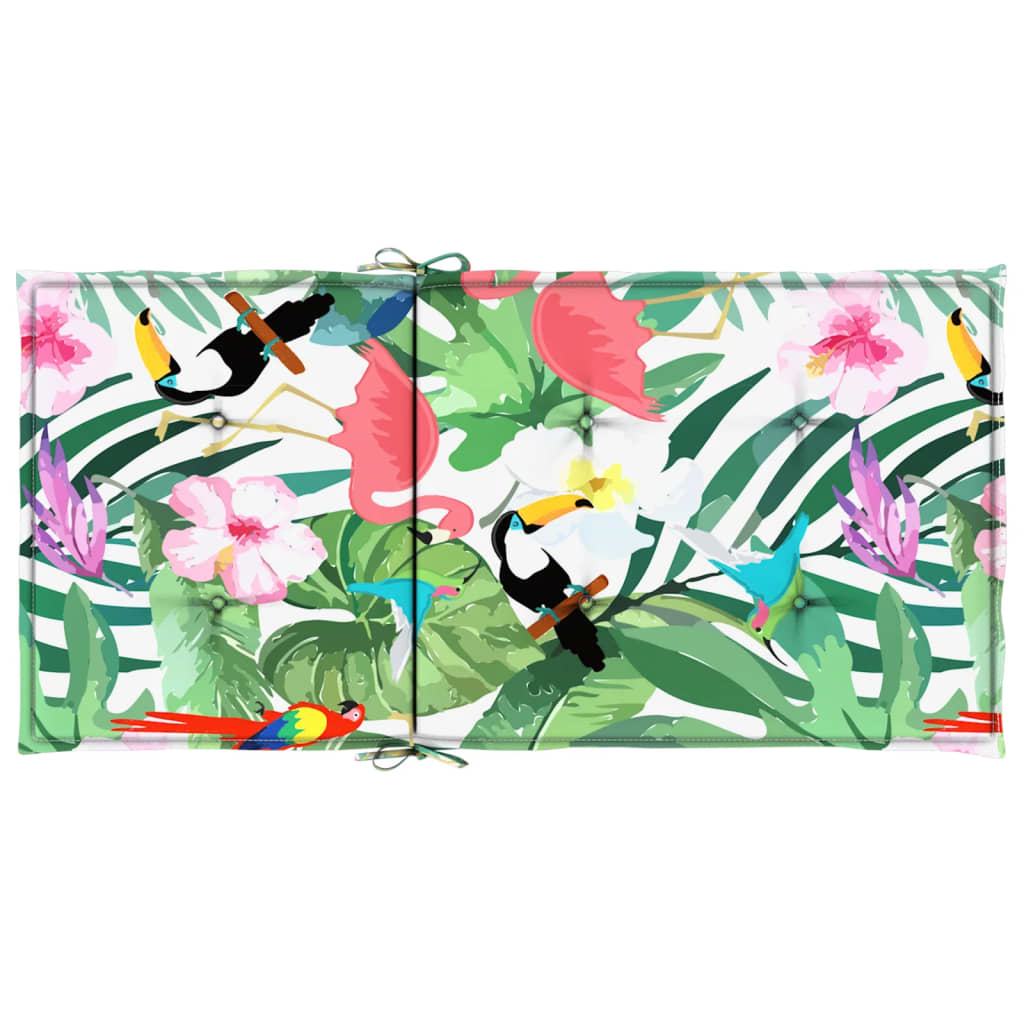 Stoelkussens Lage Rug Stof Meerkleurig 4 100 x 50 x 4 cm Groen en roze