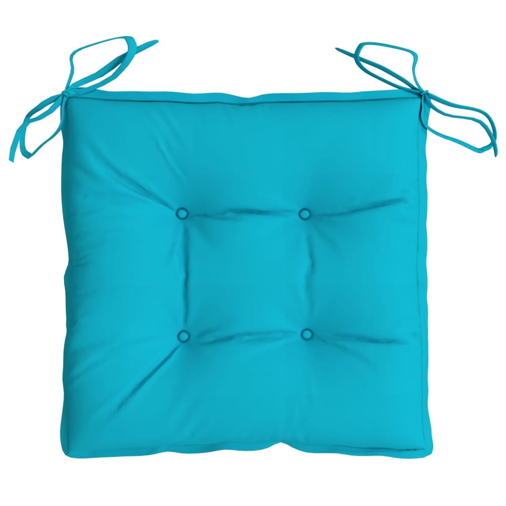 Stoelkussens Stof Turquoise 4 50 x 50 x 7 cm