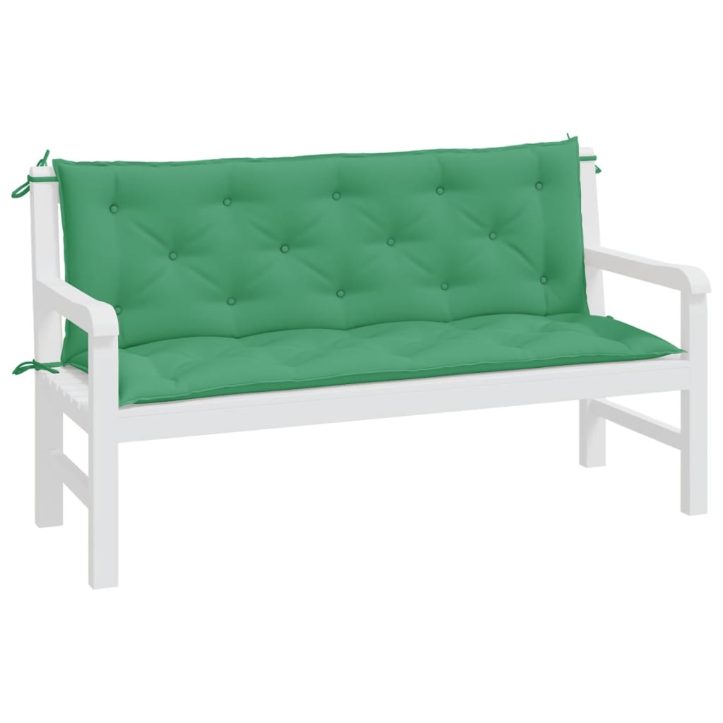 Tuinbankkussens 2 st 150x50x7 cm oxford stof groen