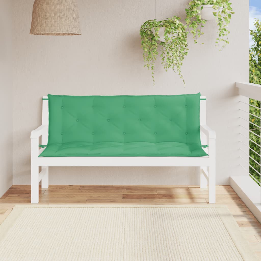 Tuinbankkussens 2 st 150x50x7 cm oxford stof groen