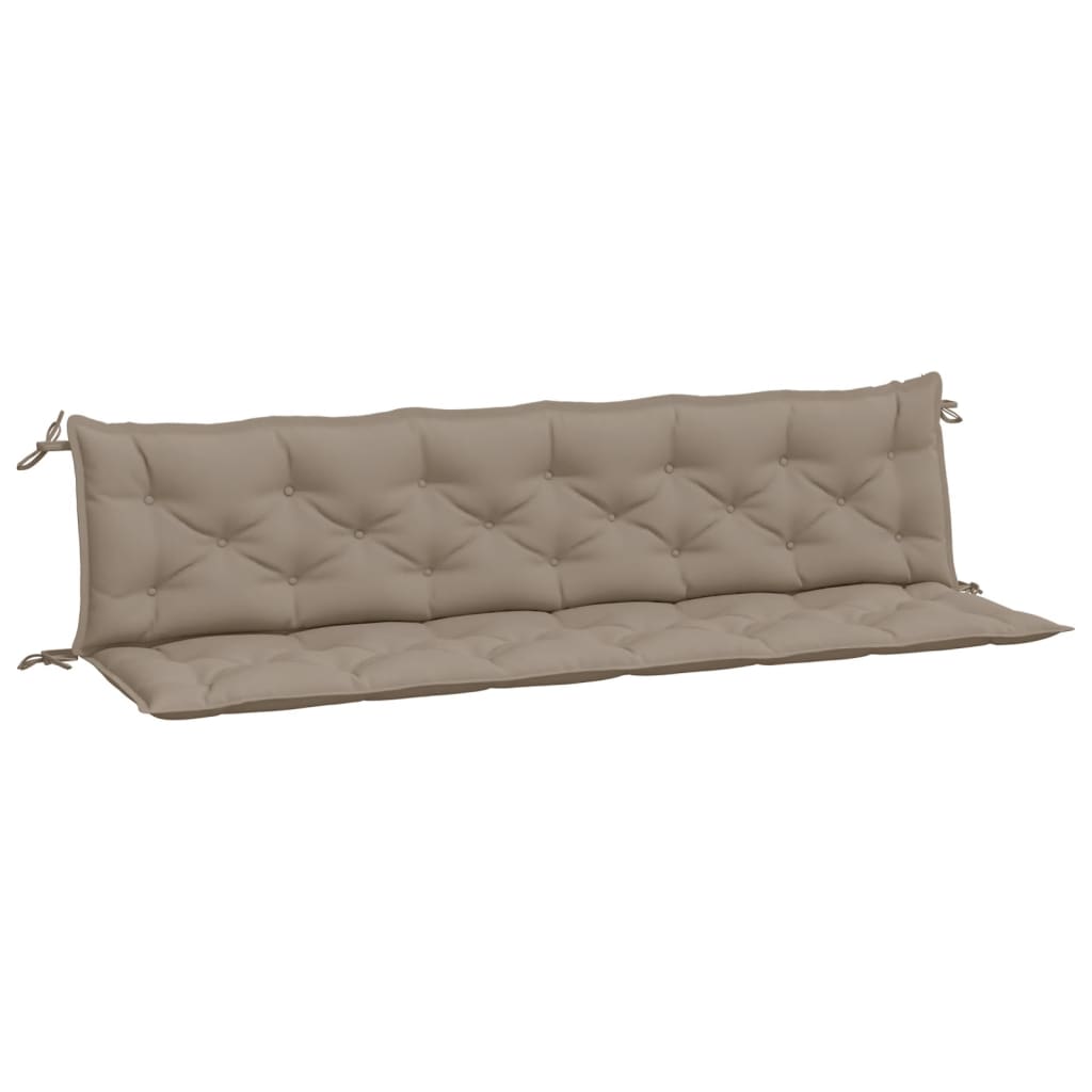 Tuinbankkussens 2 st 200x50x7 cm oxford stof taupe