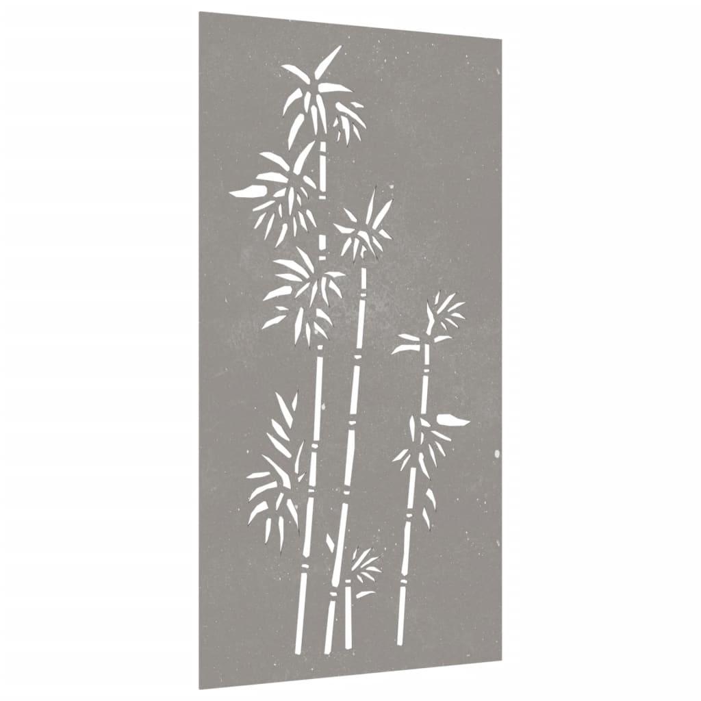 Wanddecoratie tuin bamboe-ontwerp 105x55 cm cortenstaal
