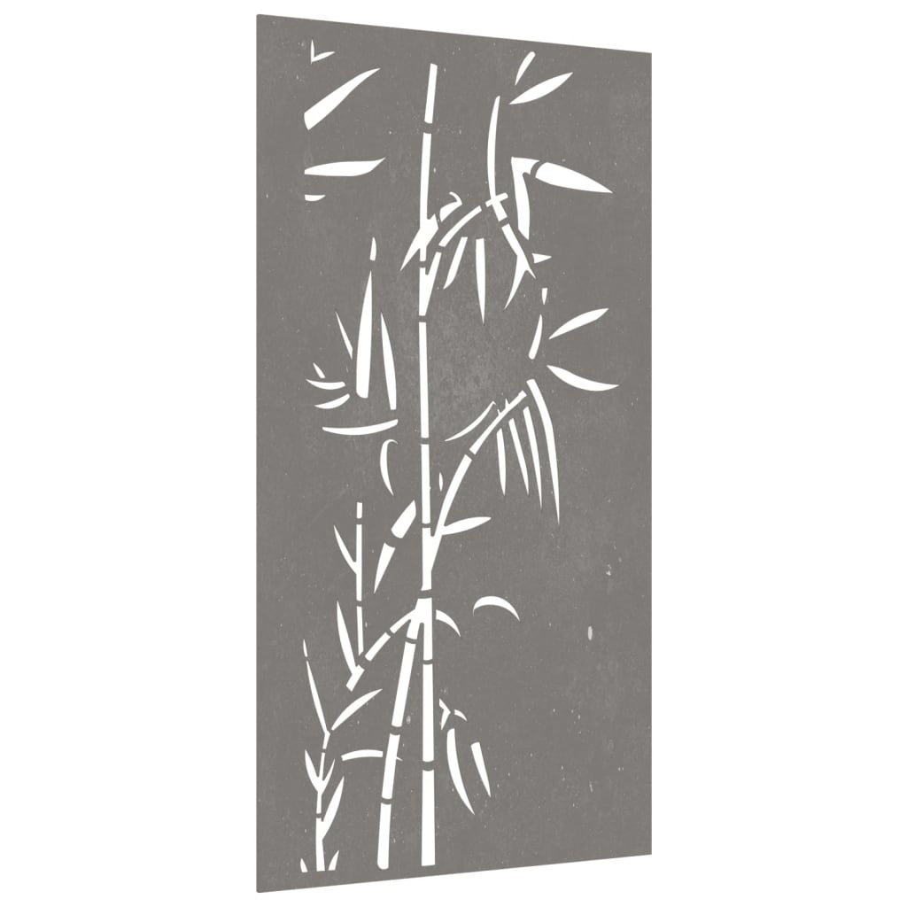 Wanddecoratie Tuin Bamboe-Ontwerp 105X55 Cm Cortenstaal