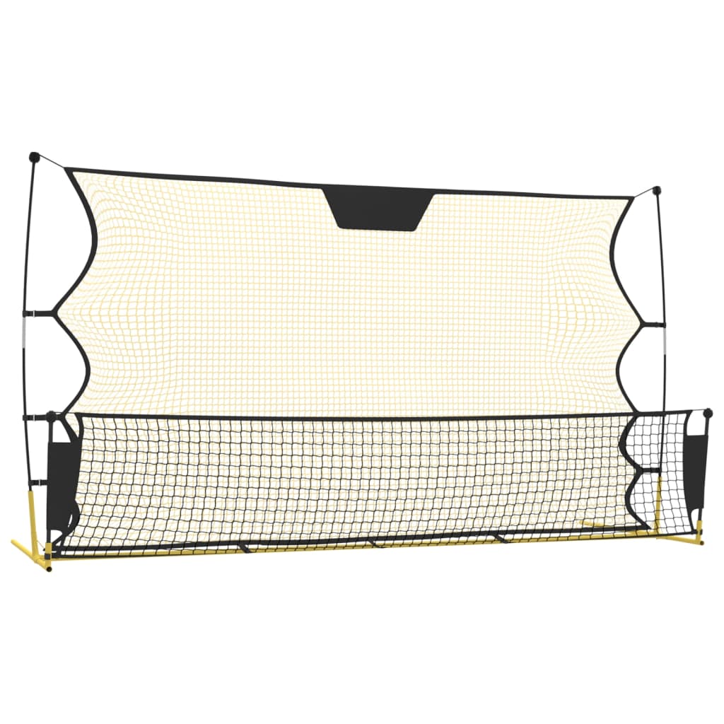 Voetbal Reboundnet 183X85X120 Cm Polyester Zwart En Geel