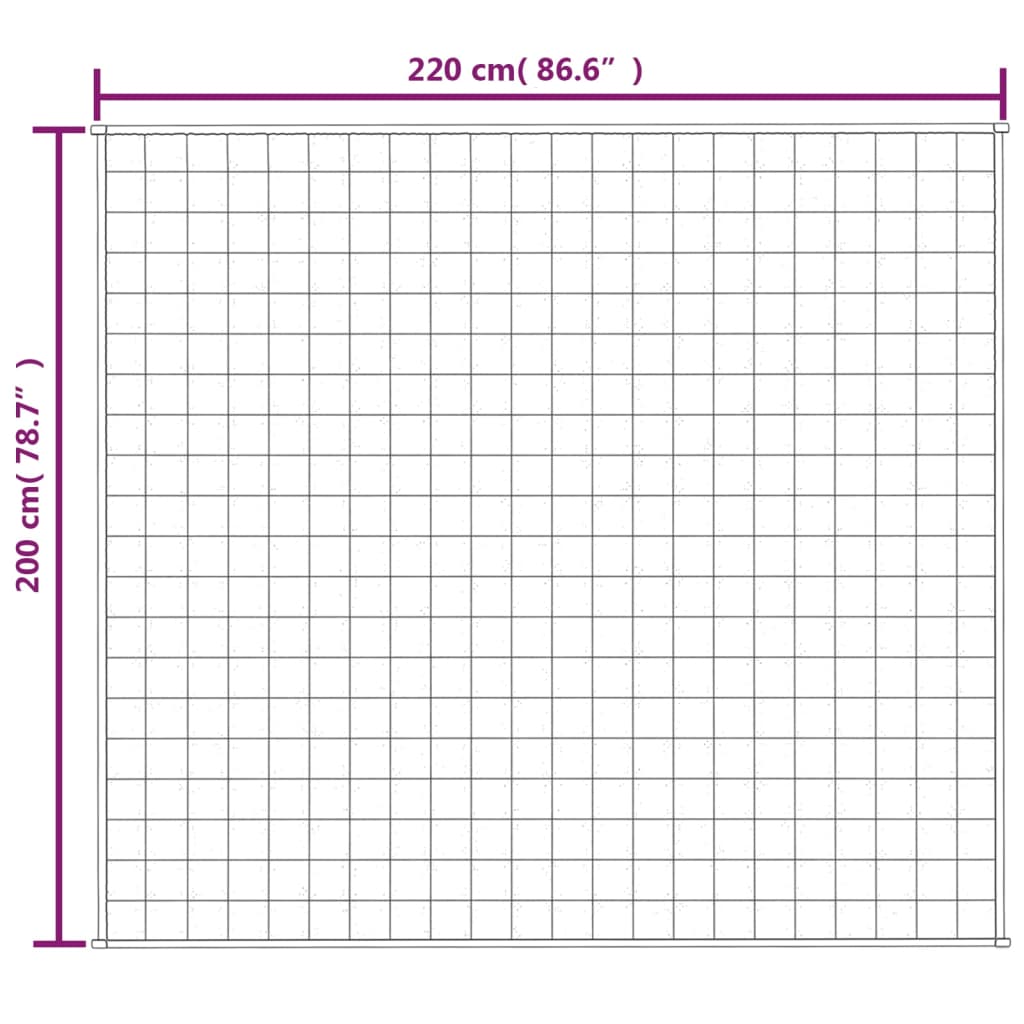 Verzwaringsdeken 200x220 cm 13 kg stof grijs