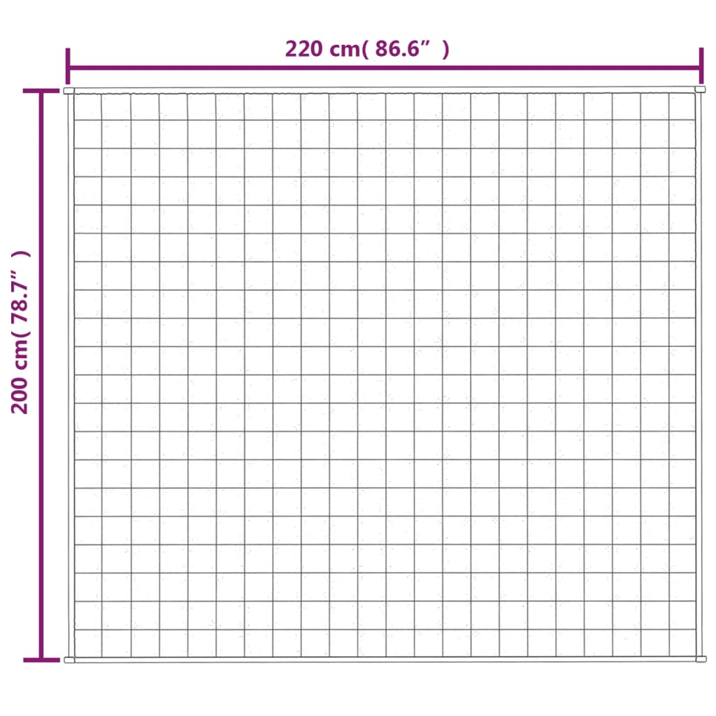 Verzwaringsdeken 200x220 cm 13 kg stof lichtcrèmekleurig