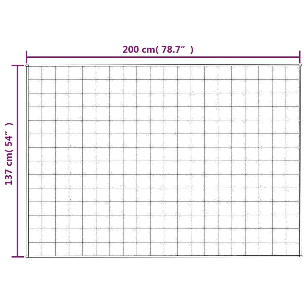 Verzwaringsdeken 137x200 cm 10 kg stof grijs