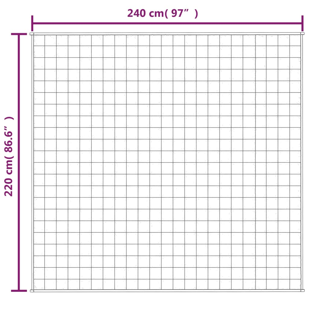 Verzwaringsdeken 220x240 cm 11 kg stof grijs