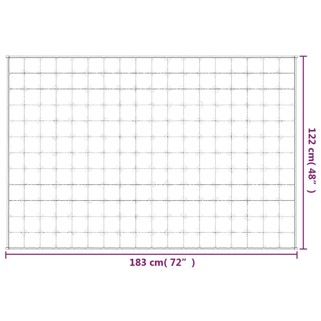 Verzwaringsdeken 122x183 cm 5 kg stof lichtcrèmekleurig