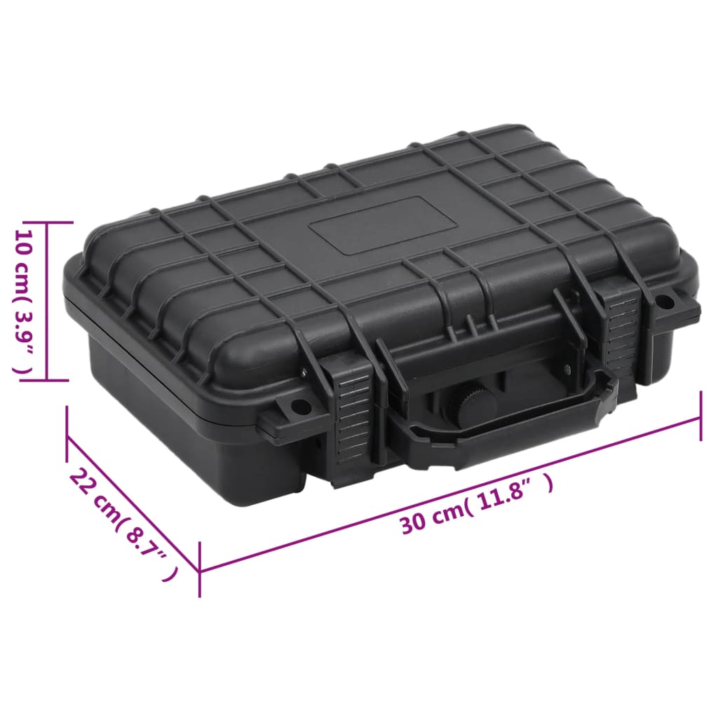 Flightcase Draagbaar 30X22X10 Cm Pp Zwart 30 x 22 x 10 cm