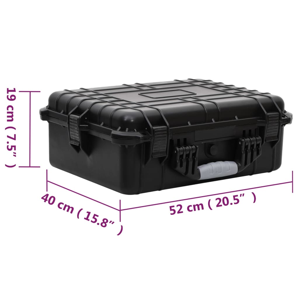 Flightcase Draagbaar 52X40X19 Cm Pp Zwart 52 x 40 x 19 cm