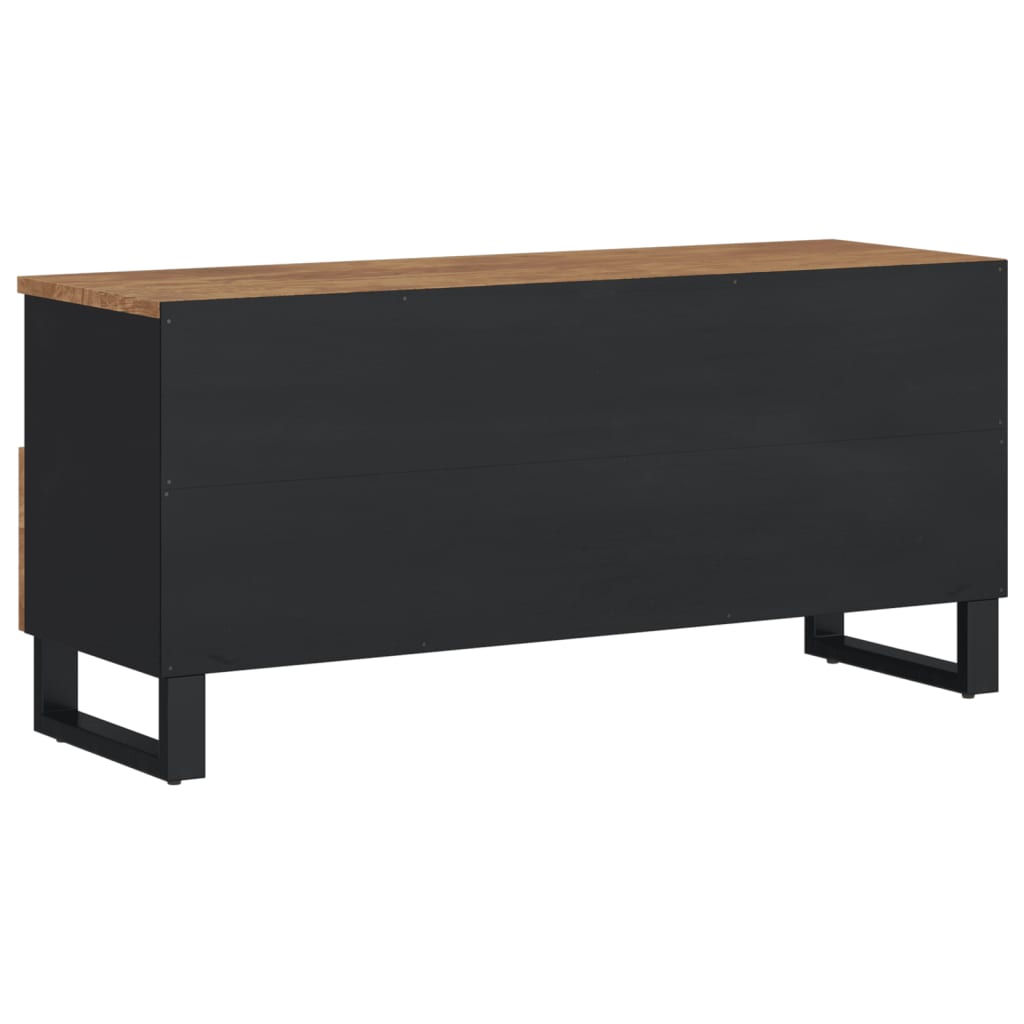 Tv-Meubel 100X33X46 Cm Massief Mangohout En Bewerkt Hout Honingbruin