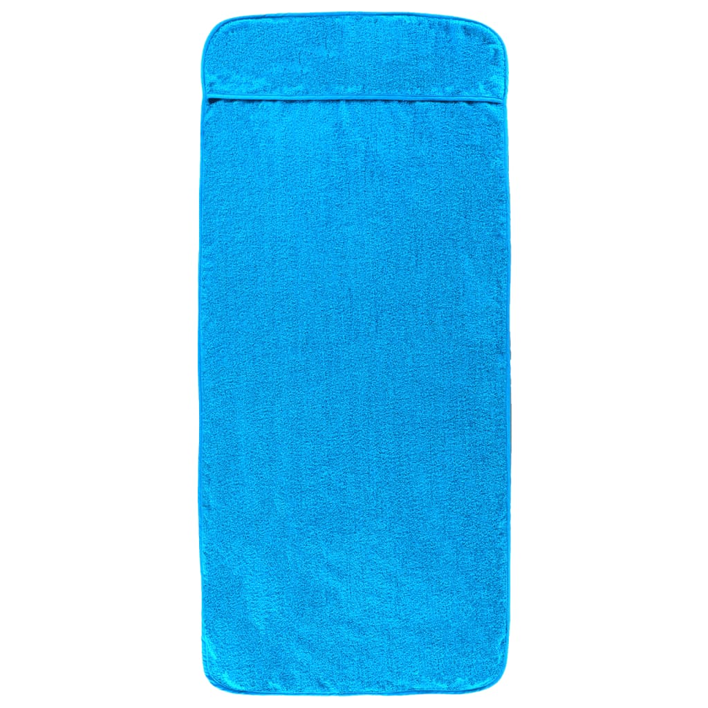 Strandhanddoeken 2 st 400 g/m² 75x200 cm stof turquoise