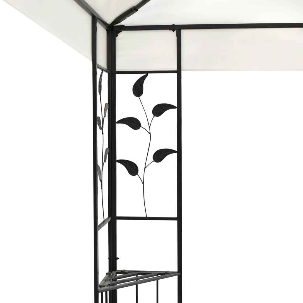 Prieel Met Dubbel Dak 6X3 M Wit