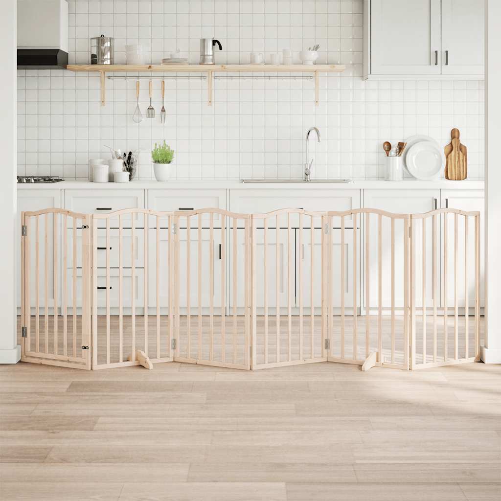 Hondenhek inklapbaar 6 panelen 300 cm populierenhout