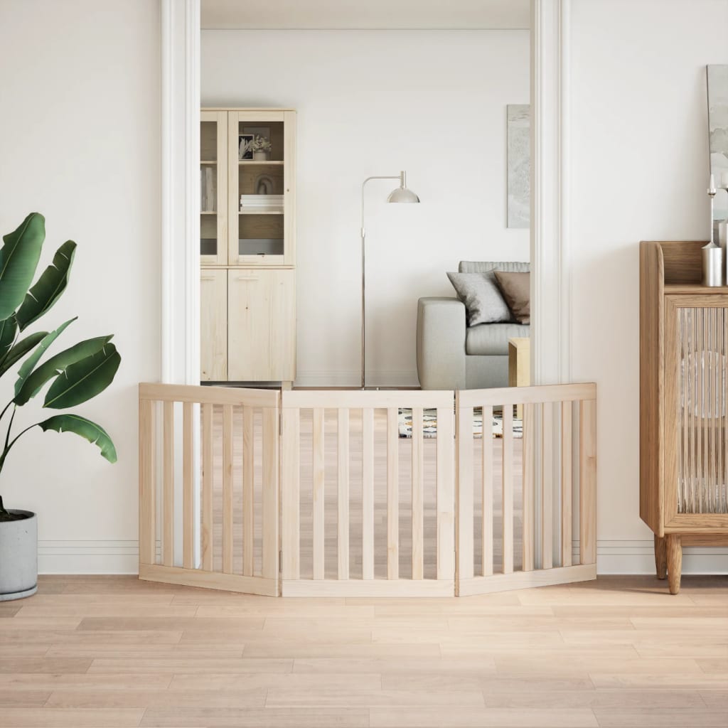 Hondenhek inklapbaar 3 panelen 150 cm populierenhout