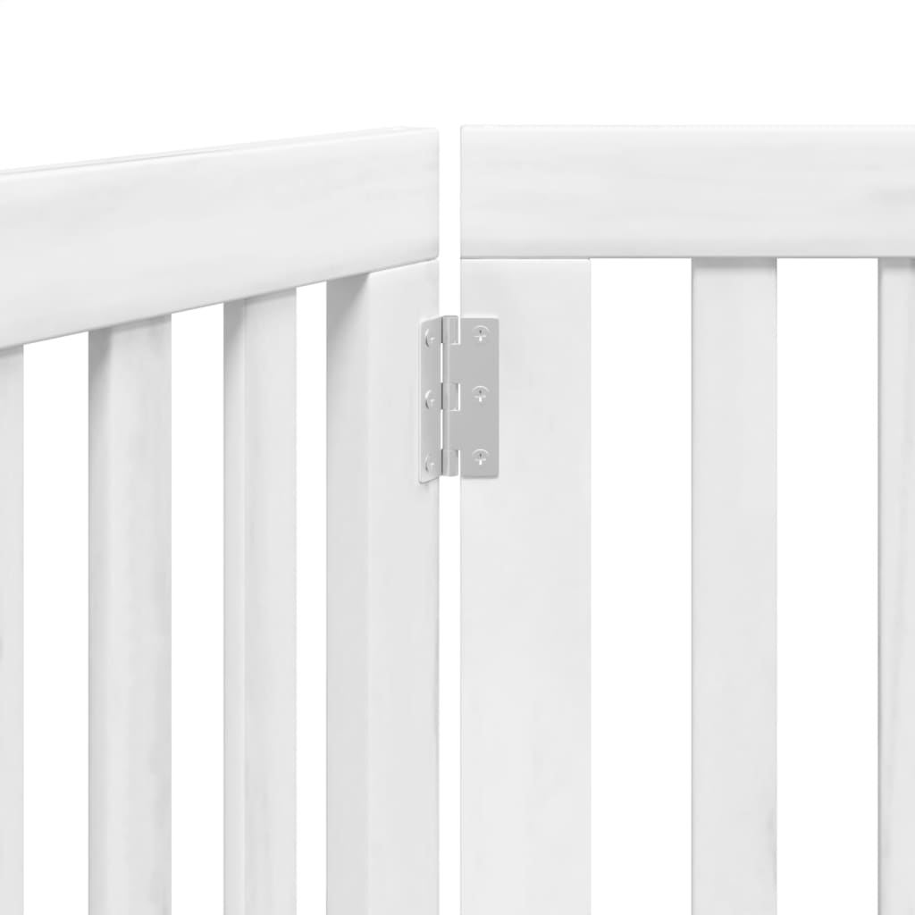 Hondenhek inklapbaar 3 panelen 150 cm populierenhout wit