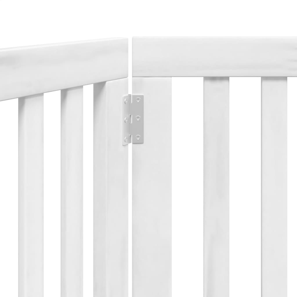 Hondenhek inklapbaar 2 panelen 160 cm populierenhout wit