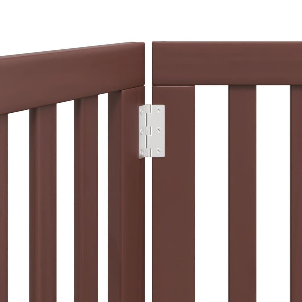 Hondenhek inklapbaar 3 panelen 150 cm populierenhout bruin