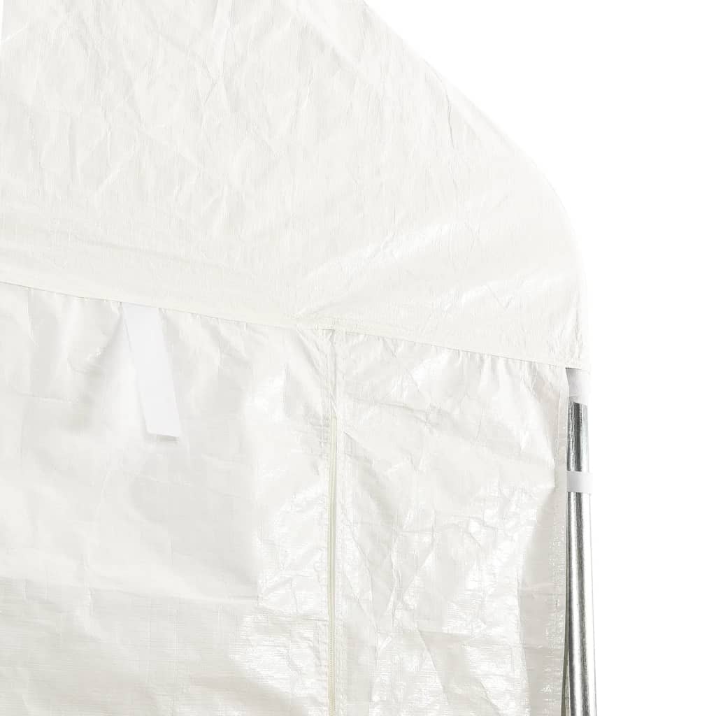 Prieel Met Dak 2,28X2,23X2,69 M Polyetheen Wit 2.28 x 2.23 x 2.69 m