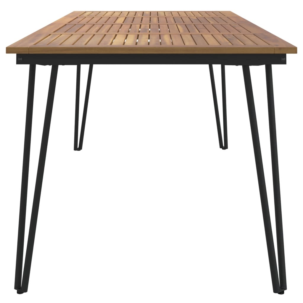 Tuintafel Met Haarspeldpoten 180X90X75 Cm Massief Acaciahout 180 x 90 x 75 cm