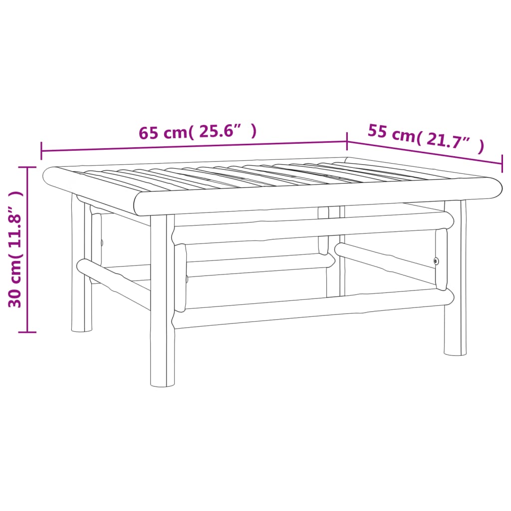 9-Delige Loungeset Met Kussens Bamboe Lichtgrijs 1 4x hoek + 4x midden + Tafel