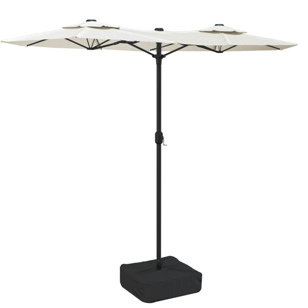 Parasol Dubbel Met Led's 316X240 Cm Zandwit