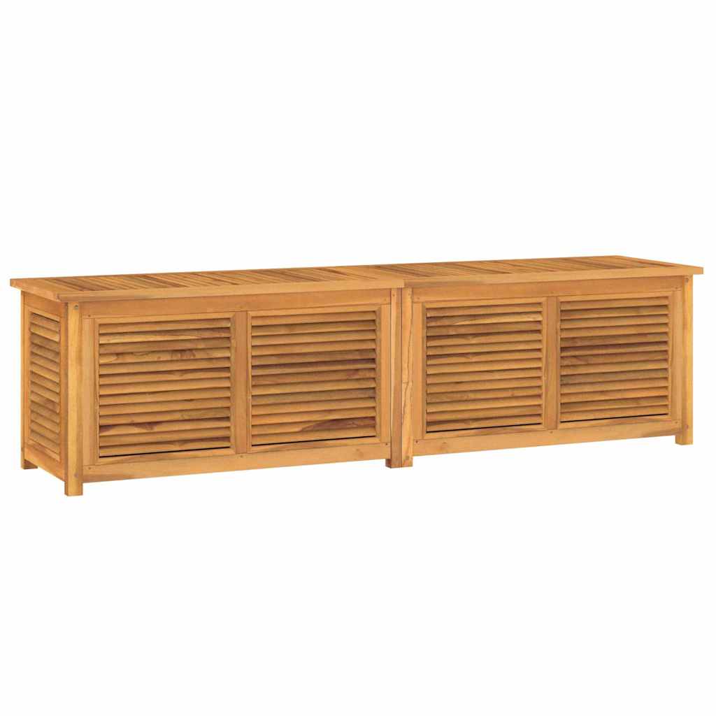 Tuinbox met zak 200x50x55 cm massief teakhout