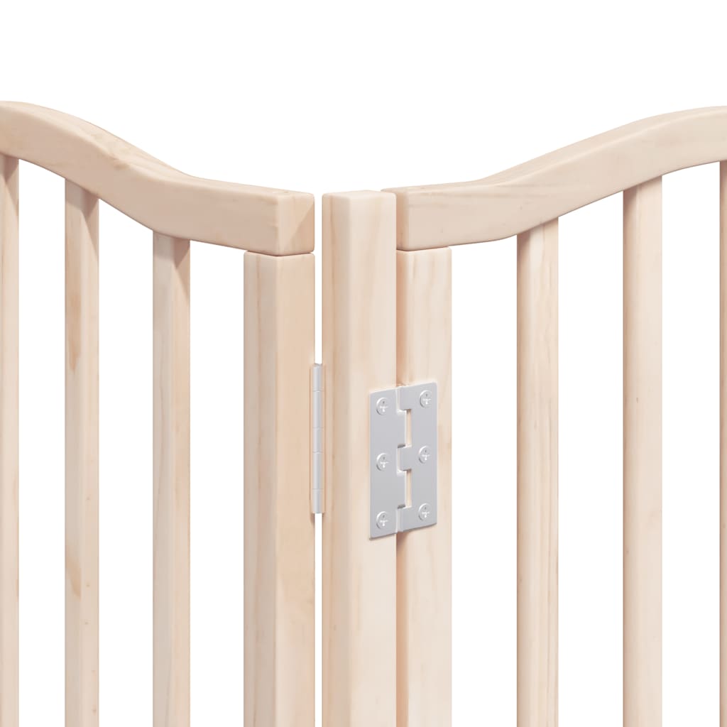 Hondenhek inklapbaar met deur 12 panelen 600 cm populierenhout