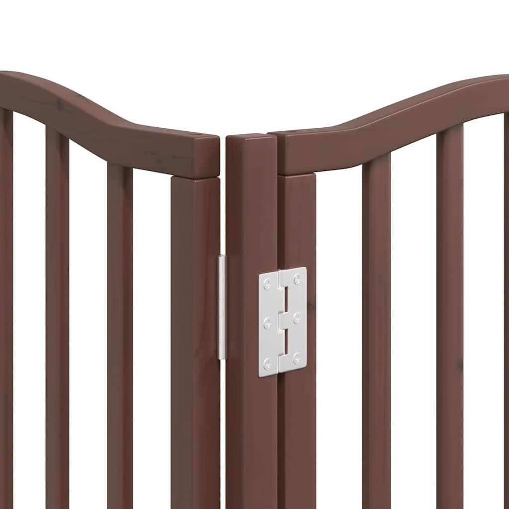 Hondenhek inklapbaar 15 panelen 750 cm populierenhout bruin